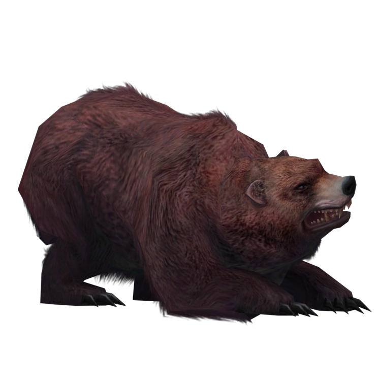 (Animal-0019)-3D-Monster Bear-Injured-Middle
